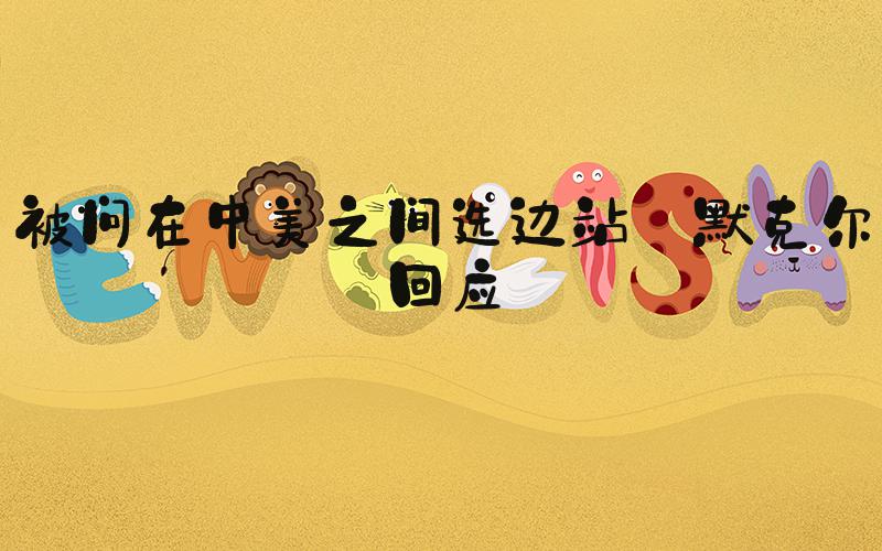 被问在中美之间选边站 默克尔回应
